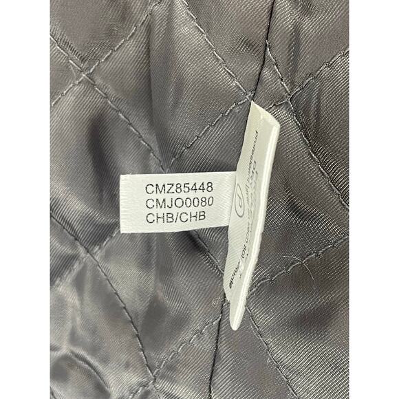 Calvin Klein Men’s XL Charcoal Herringbone Wool-Blend Zip Jacket Quilted Lining - Picture 9 of 10